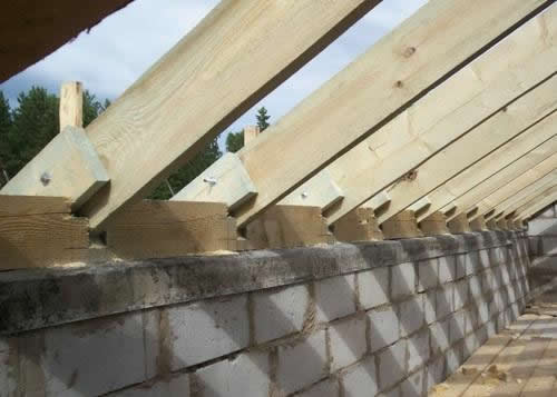 Образец расположения стропил на мауэрлате